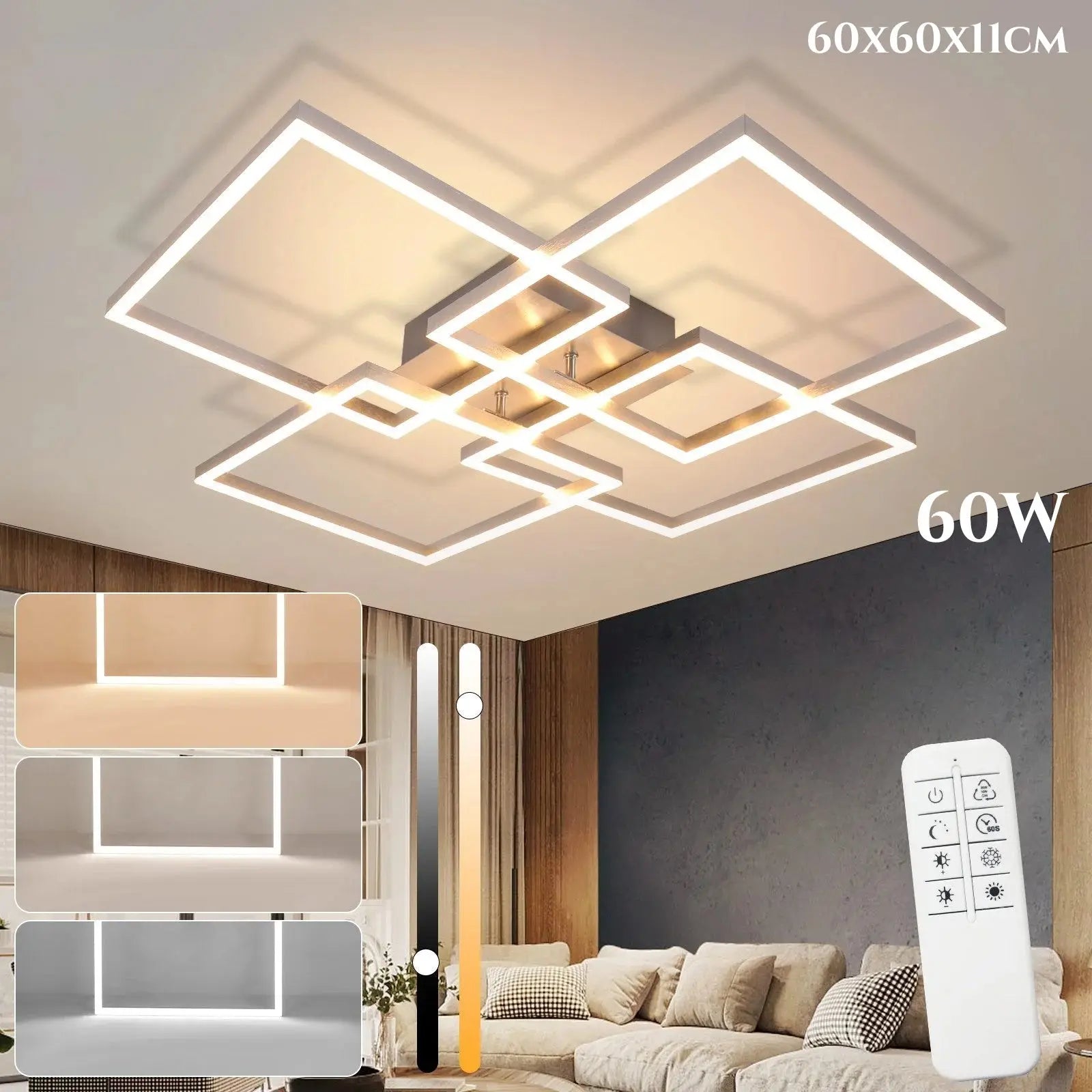 LED stropna rasvjeta - 60W (60×60 cm) Outlet Prodaja