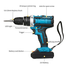 UDARNA BUŠILICA 42V SA 24 DIJELOVA HAMMER TOOLS Outlet Prodaja