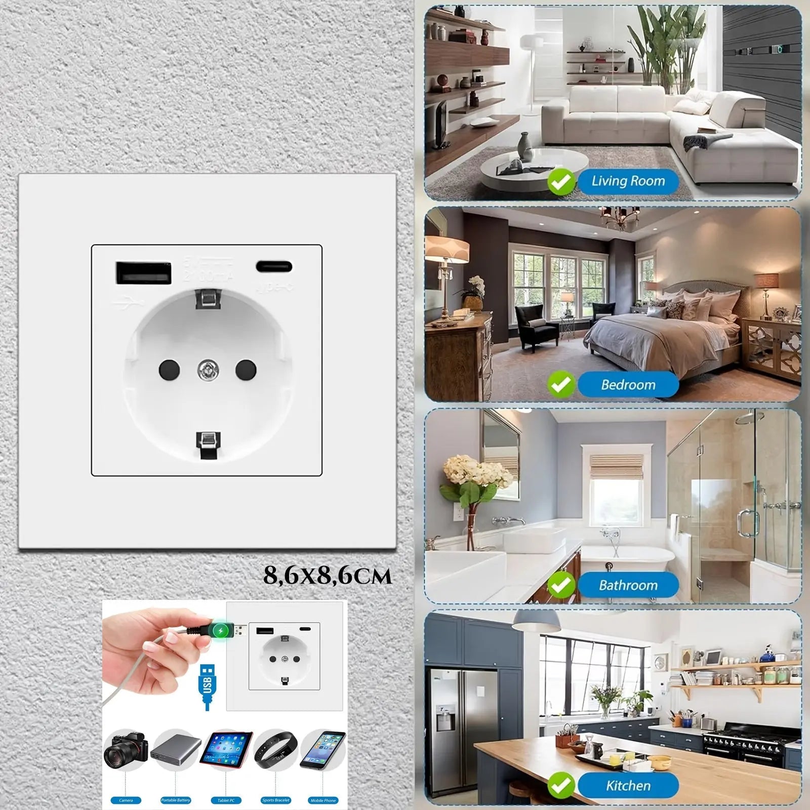 Dual zidna utičnica (USB + C) Outlet Prodaja