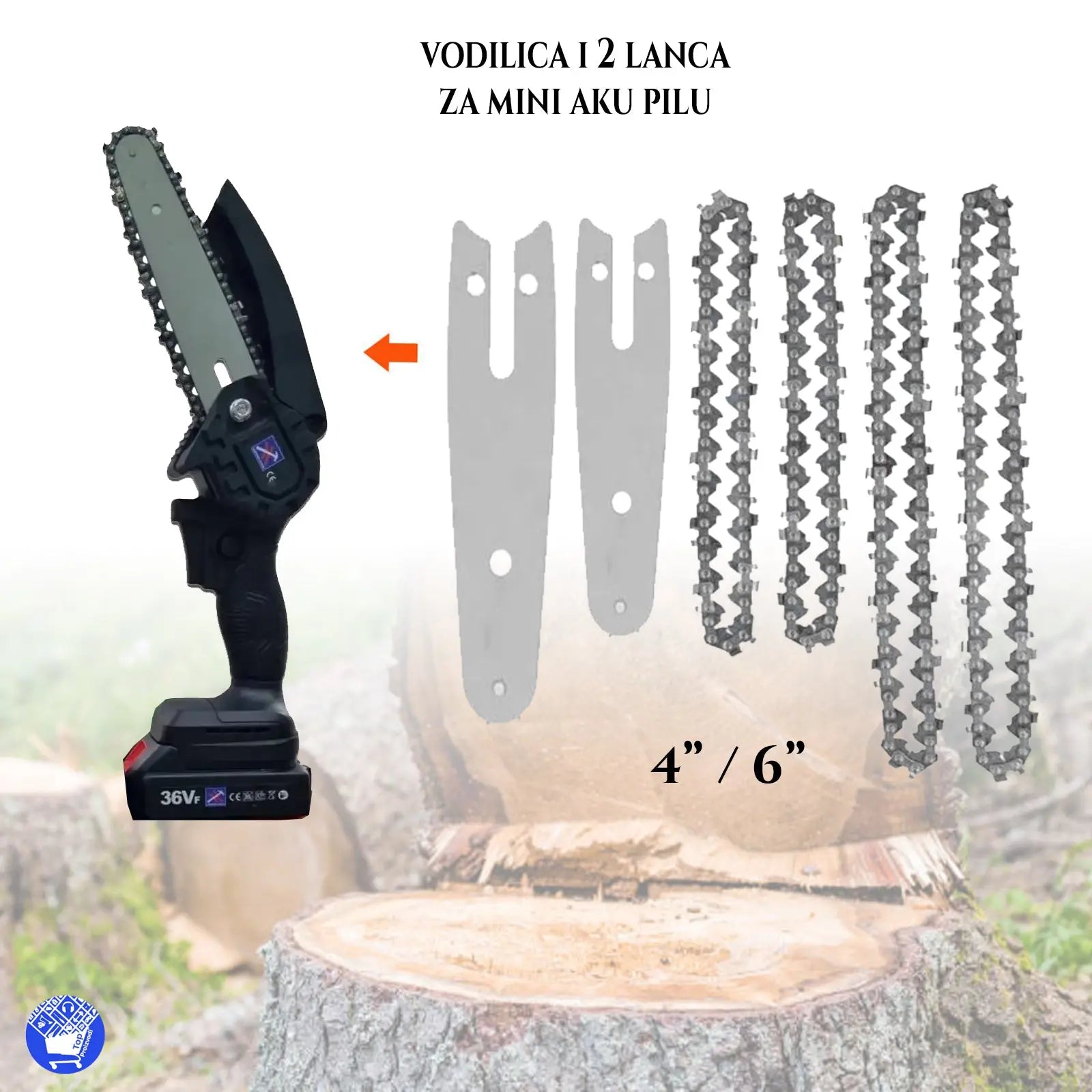 SET VODILICA I X2 LANCA 4 INCH i 6 INCH ZA AKU PILU Top Proizvodi
