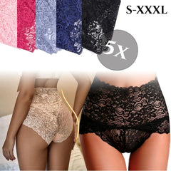 Set 5× Čipkastih Gaćica - Visoki Struk Outlet Prodaja