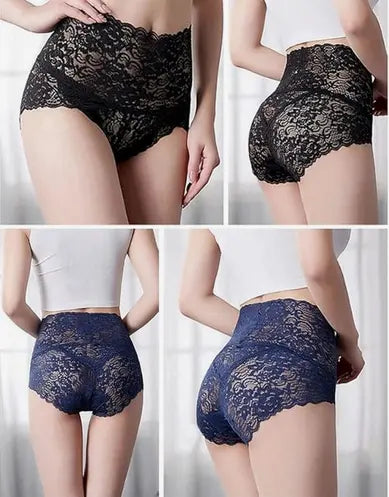 Set 5× Čipkastih Gaćica - Visoki Struk Outlet Prodaja