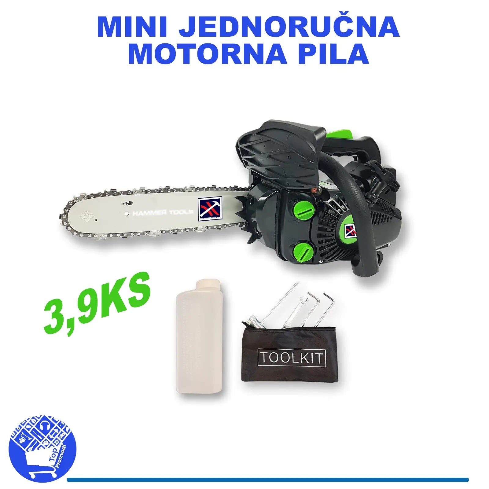 MINI JEDNORUNA MOTORNA PILA 3,9KS Top Proizvodi